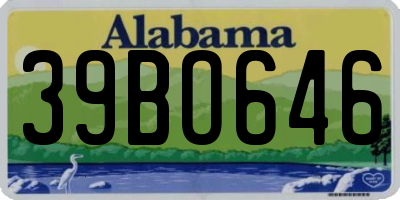 AL license plate 39BO646