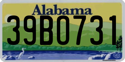 AL license plate 39BO731