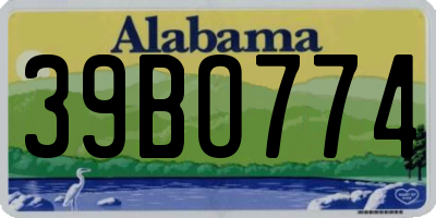 AL license plate 39BO774