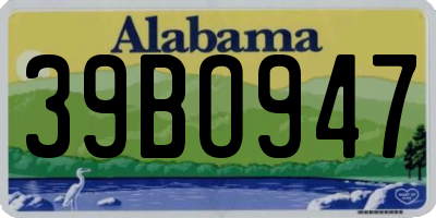 AL license plate 39BO947
