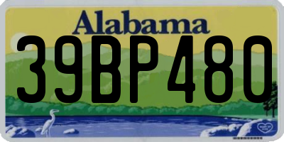 AL license plate 39BP480