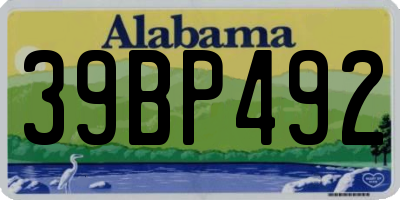 AL license plate 39BP492