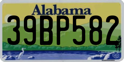 AL license plate 39BP582