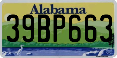 AL license plate 39BP663