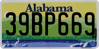 AL license plate 39BP669