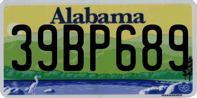 AL license plate 39BP689