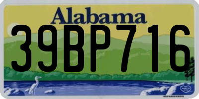 AL license plate 39BP716