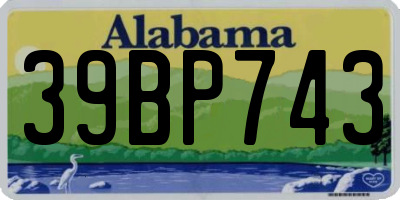 AL license plate 39BP743