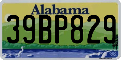 AL license plate 39BP829