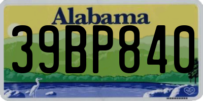 AL license plate 39BP840