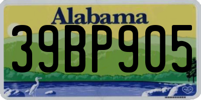 AL license plate 39BP905