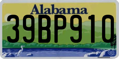 AL license plate 39BP910