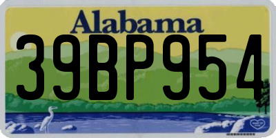 AL license plate 39BP954