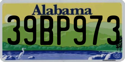 AL license plate 39BP973