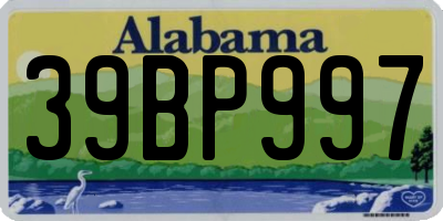 AL license plate 39BP997