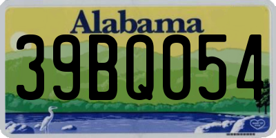 AL license plate 39BQ054