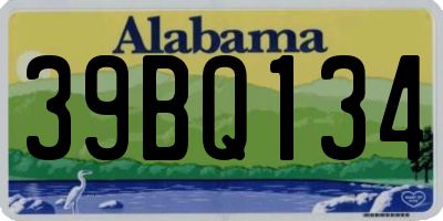 AL license plate 39BQ134