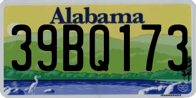AL license plate 39BQ173