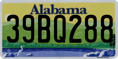 AL license plate 39BQ288