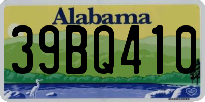 AL license plate 39BQ410