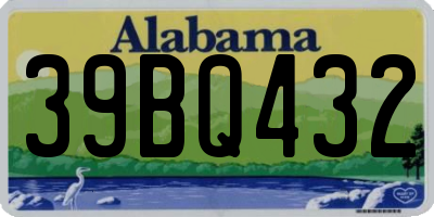 AL license plate 39BQ432