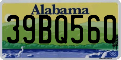 AL license plate 39BQ560