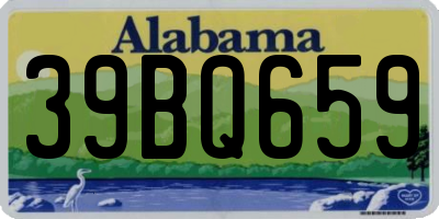 AL license plate 39BQ659