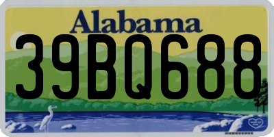 AL license plate 39BQ688