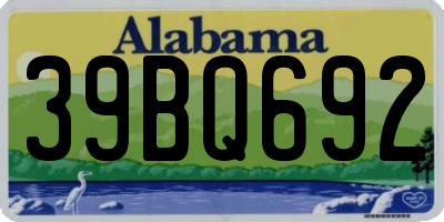 AL license plate 39BQ692