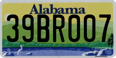 AL license plate 39BR007