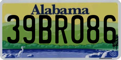 AL license plate 39BR086