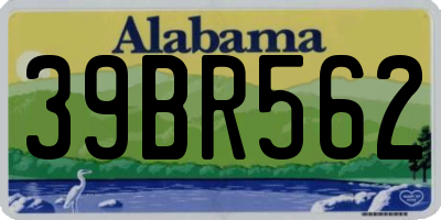 AL license plate 39BR562
