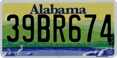 AL license plate 39BR674