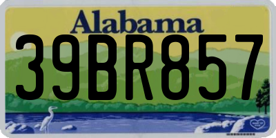 AL license plate 39BR857