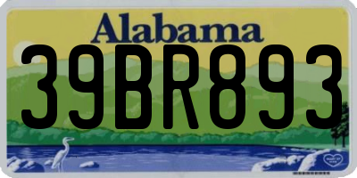 AL license plate 39BR893