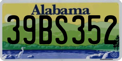 AL license plate 39BS352