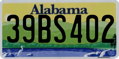 AL license plate 39BS402