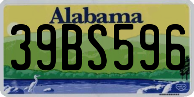 AL license plate 39BS596