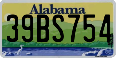 AL license plate 39BS754