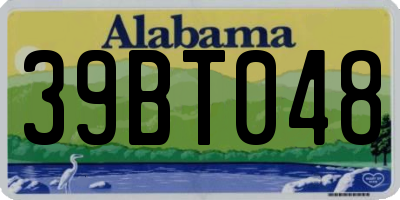 AL license plate 39BT048