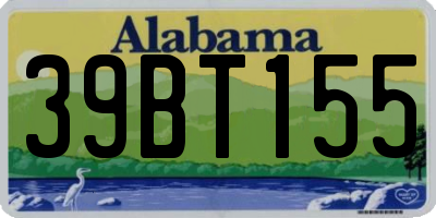 AL license plate 39BT155