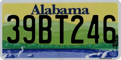 AL license plate 39BT246