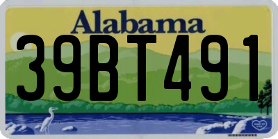 AL license plate 39BT491