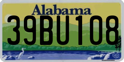 AL license plate 39BU108