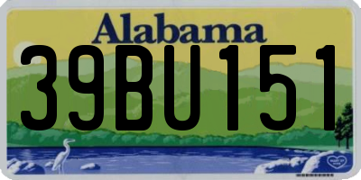 AL license plate 39BU151