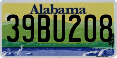 AL license plate 39BU208