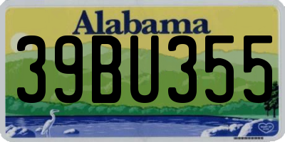 AL license plate 39BU355