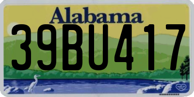 AL license plate 39BU417