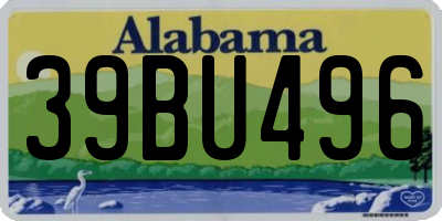 AL license plate 39BU496