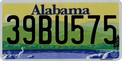 AL license plate 39BU575